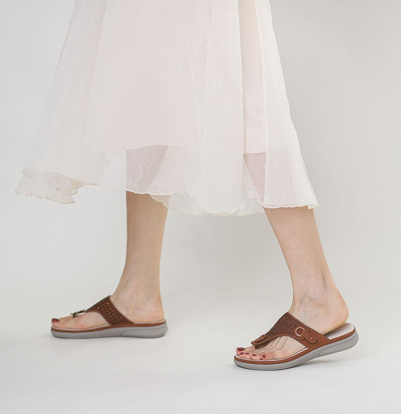 OrthoSandal® Lila padded, orthopaedic flip flops