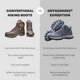 ORTHOHIKE® Expedition - lightweight orthopaedic outdoor & hiking boots with cushioning sole